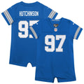 Aidan Hutchinson Detroit Lions Newborn Romper Jersey - Blue