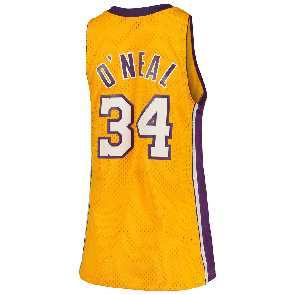 Women's Shaquille O'Neal Gold Los Angeles Lakers 1999-00 Jersey