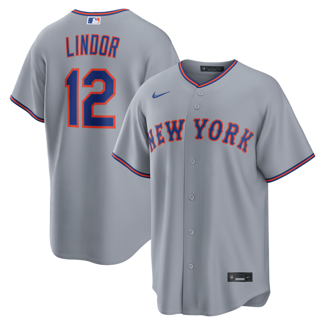 Francisco Lindor New York Mets Road Jersey - Gray