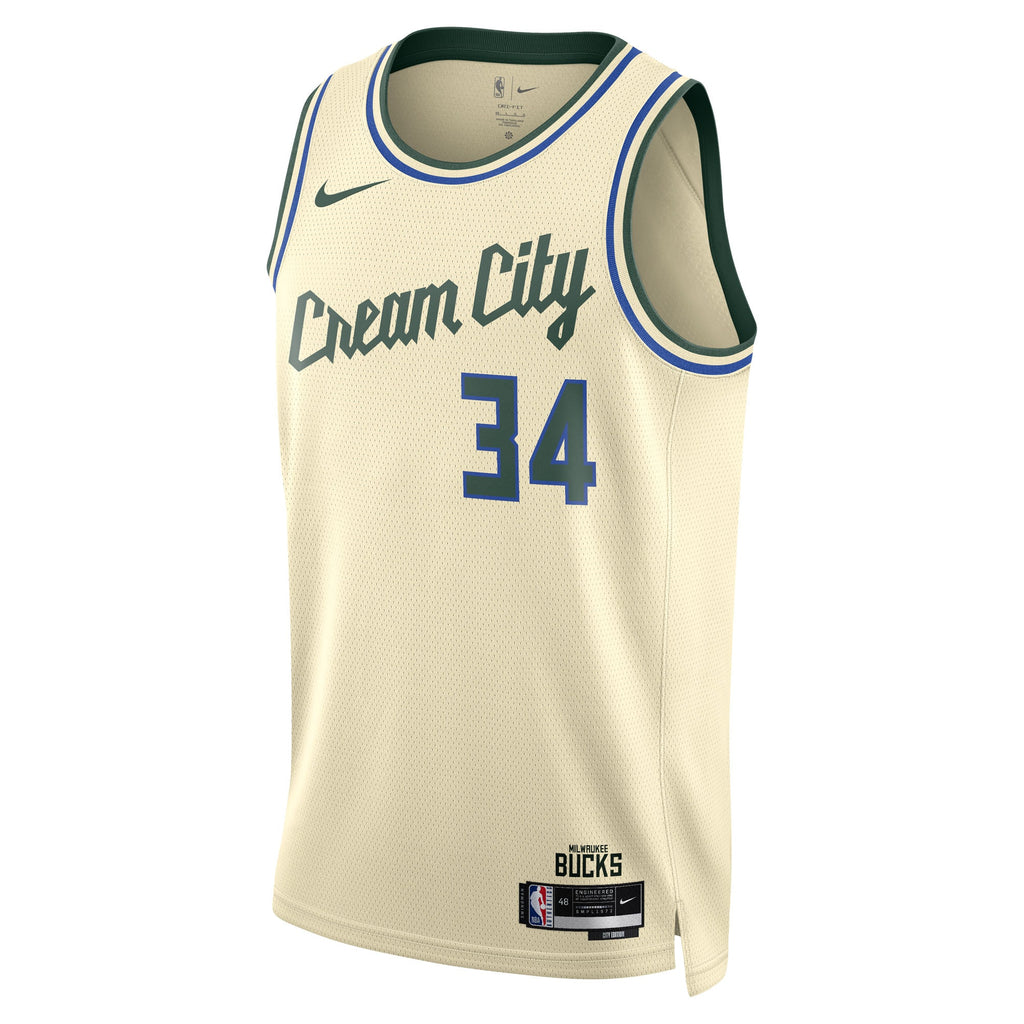Milwaukee Bucks 2025/26 Jersey - Cream - Giannis Antetokounmpo - Unisex