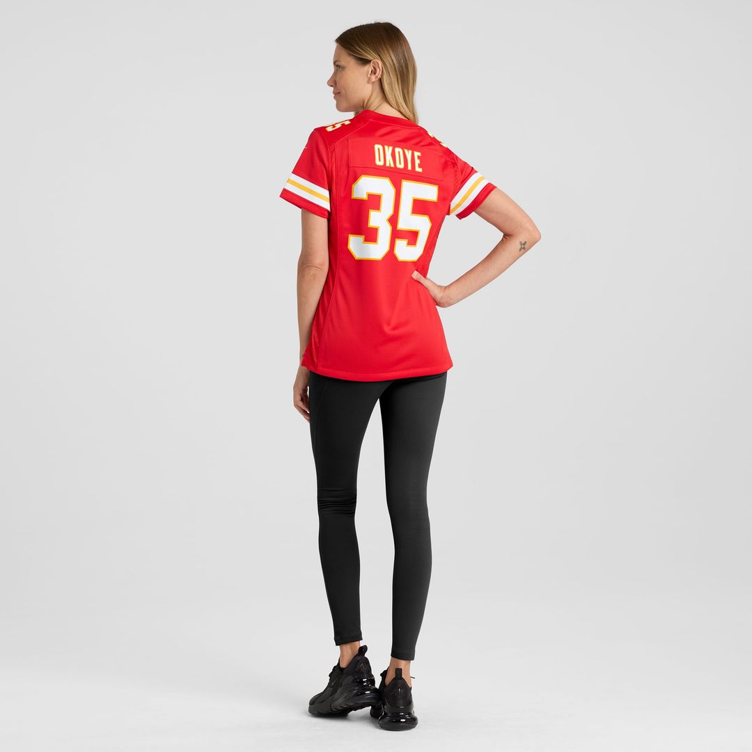 Christian Okoye Kansas City Chiefs Women's Game Retired Player Jersey - Red