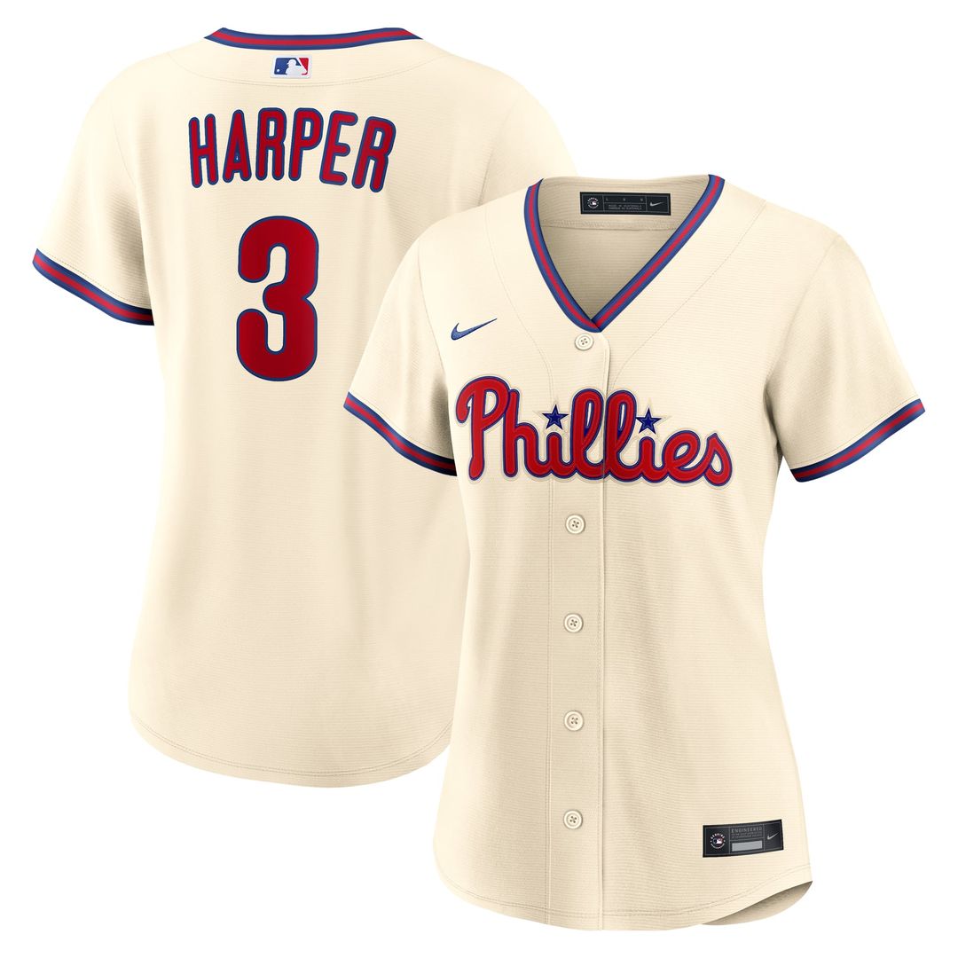 Bryce Harper Philadelphia Phillies Women's Alternate Jersey - Cream