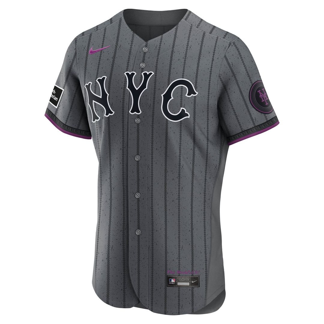 Francisco Lindor New York Mets Authentic Sponsor Patch Jersey - Gray