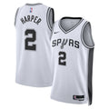 San Antonio Spurs Association Jersey 2025 First Round Draft Pick - White - Dylan Harper - Youth