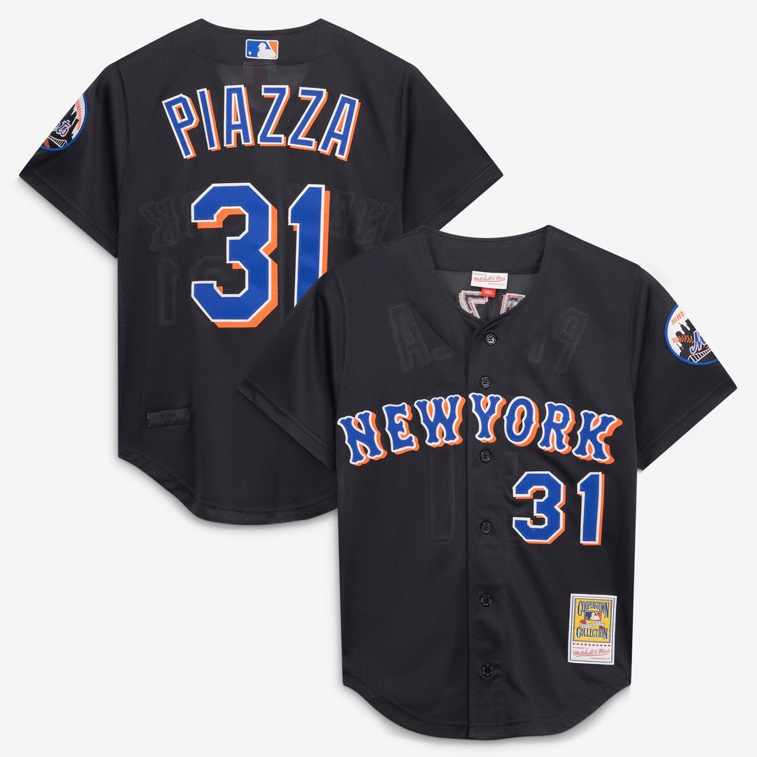 Mike Piazza New York Mets Toddler Mesh Jersey - Black