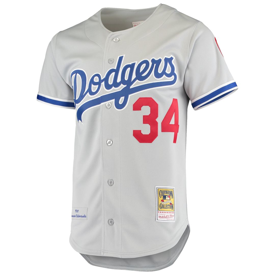 Fernando Valenzuela Los Angeles Dodgers Road 1981 Jersey - Gray