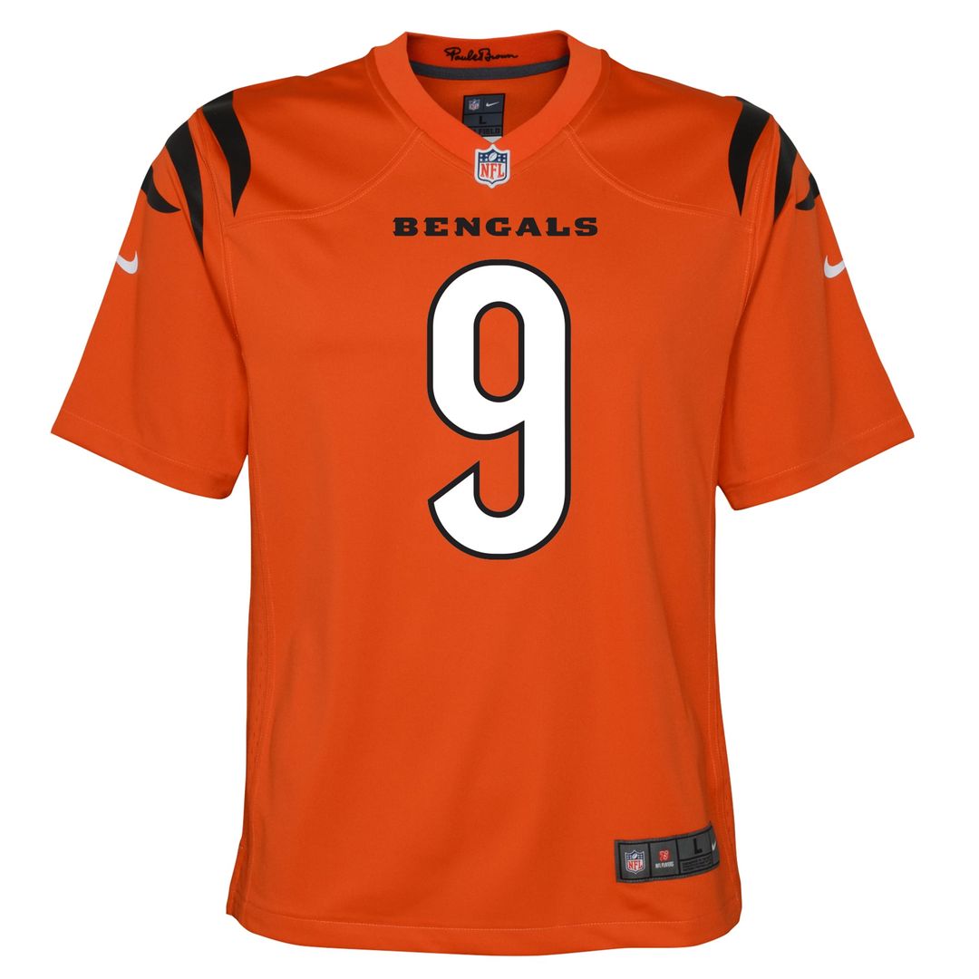 Joe Burrow Cincinnati Bengals Youth Jersey - Orange