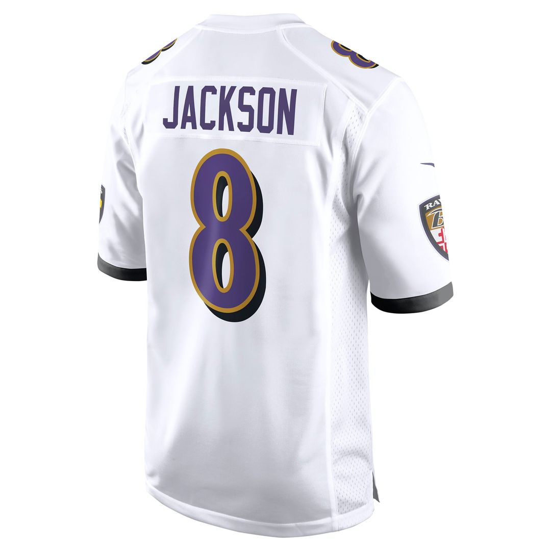 Lamar Jackson Baltimore Ravens Jersey - White