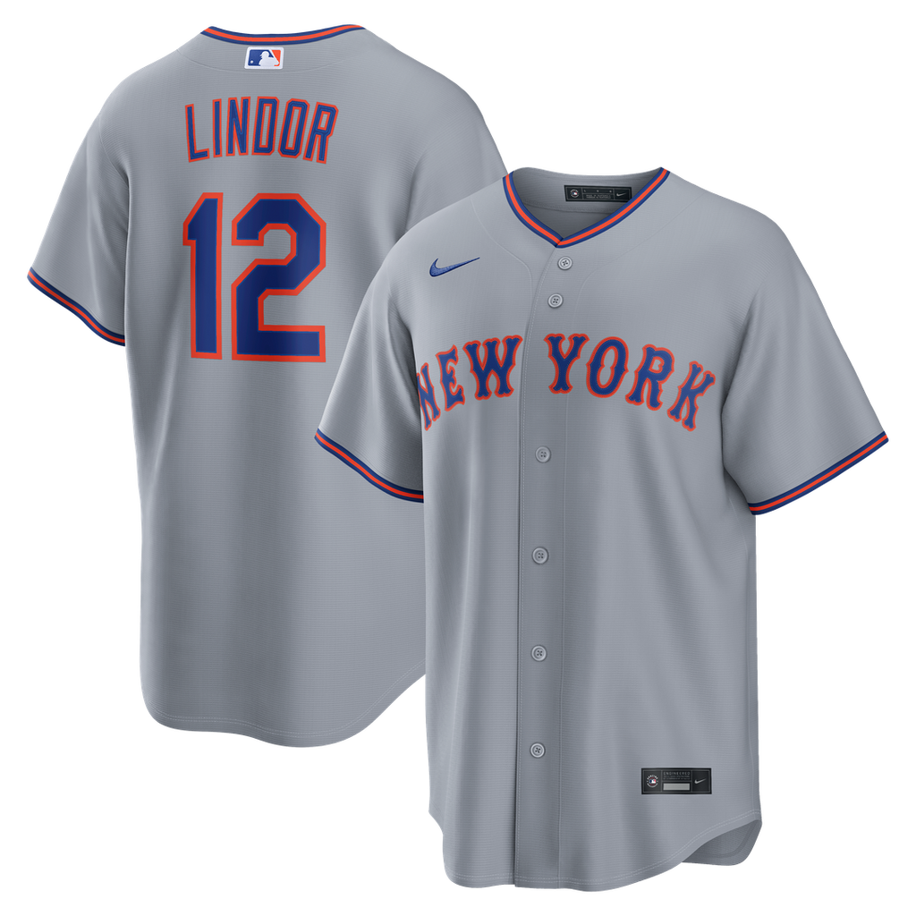Francisco Lindor New York Mets Road Jersey - Gray