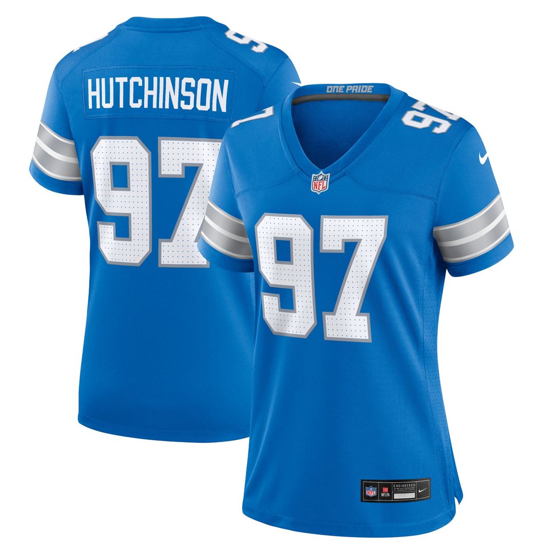 Aidan Hutchinson Detroit Lions Women's Jersey - Blue