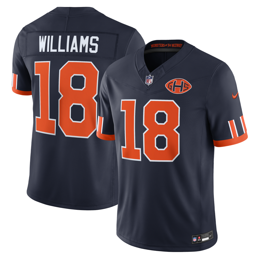 Caleb Williams Chicago Bears 2026 Rivalries Collection Stitched Jersey - Navy