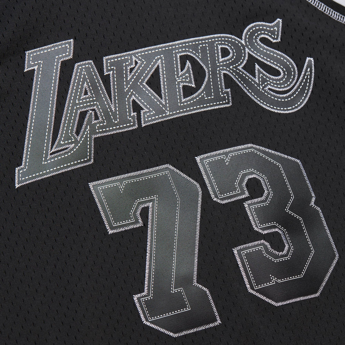 Los Angeles Lakers Dennis Rodman 1998 Contrast 2K Jersey - Black