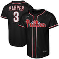 Bryce Harper Philadelphia Phillies Youth Fashion Replica Player Jersey - Black