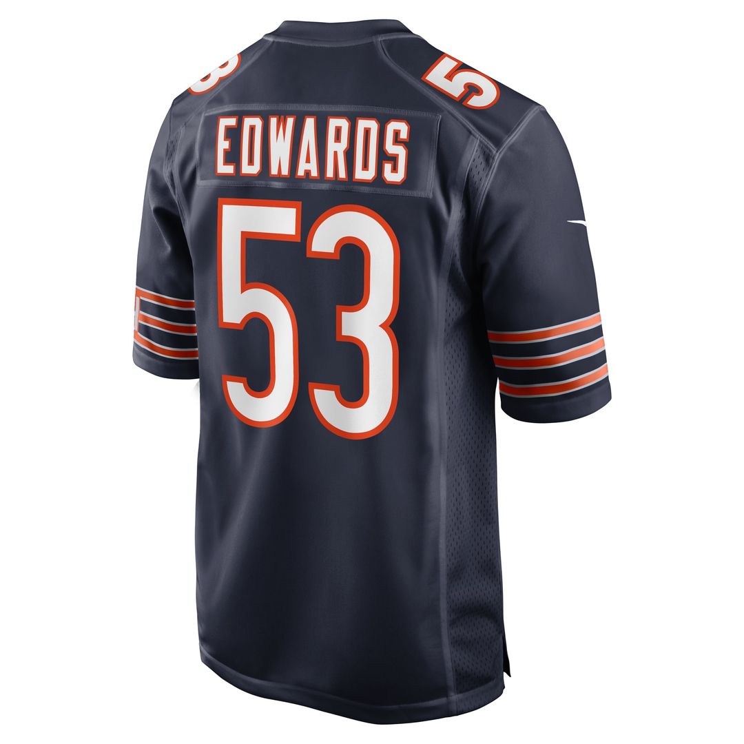 TJ Edwards Chicago Bears Jersey - Navy