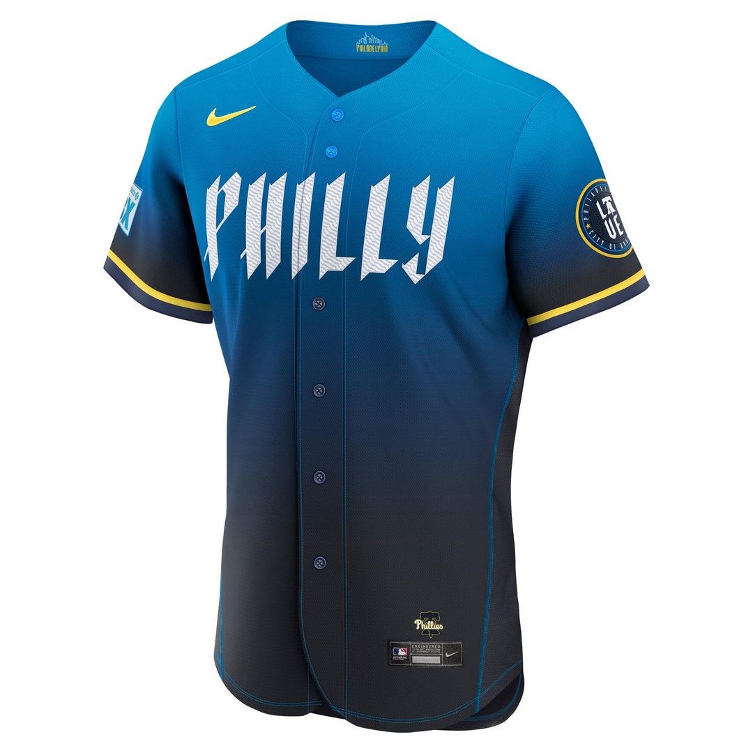 Bryce Harper Philadelphia Phillies Authentic Sponsor Patch Jersey - Blue