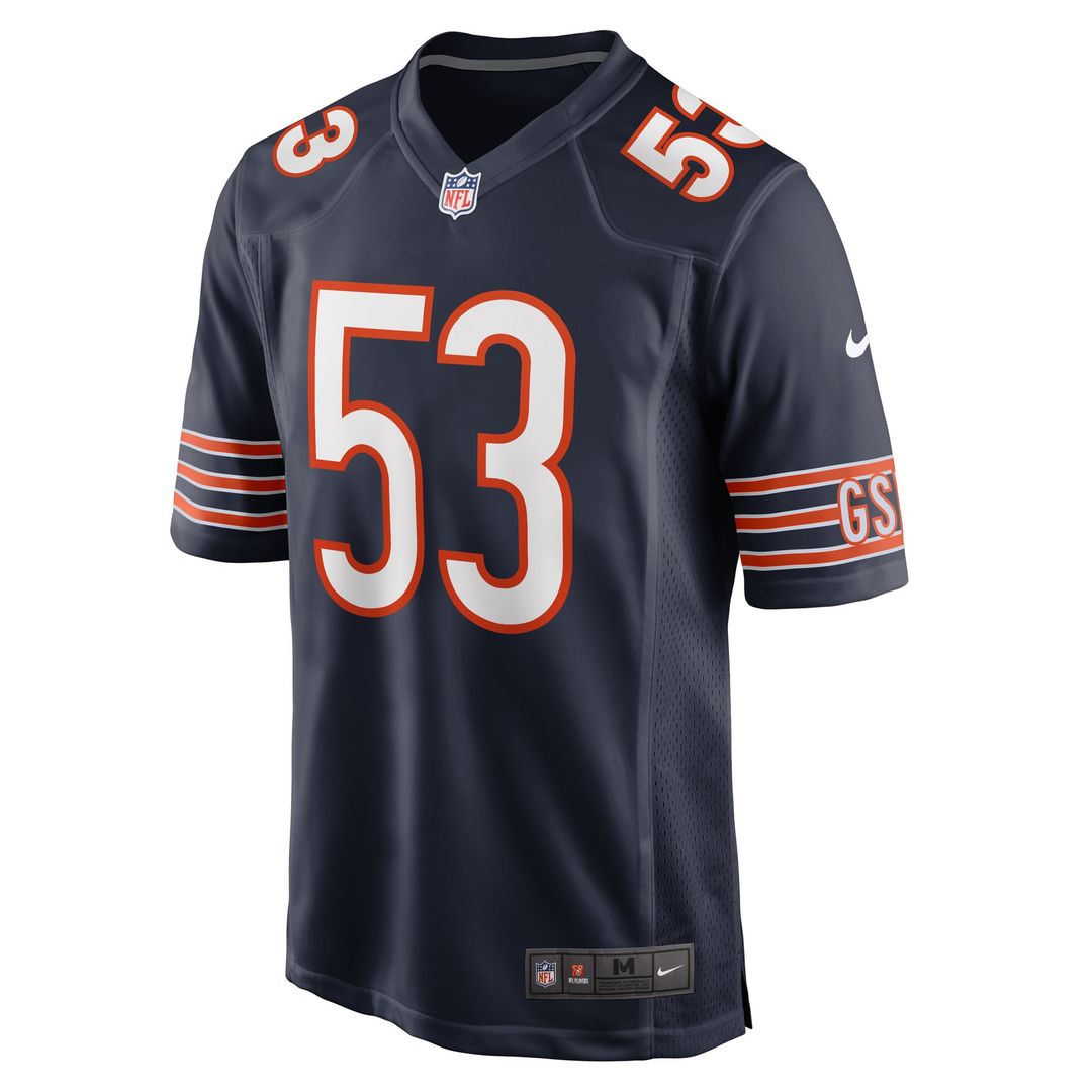 TJ Edwards Chicago Bears Jersey - Navy