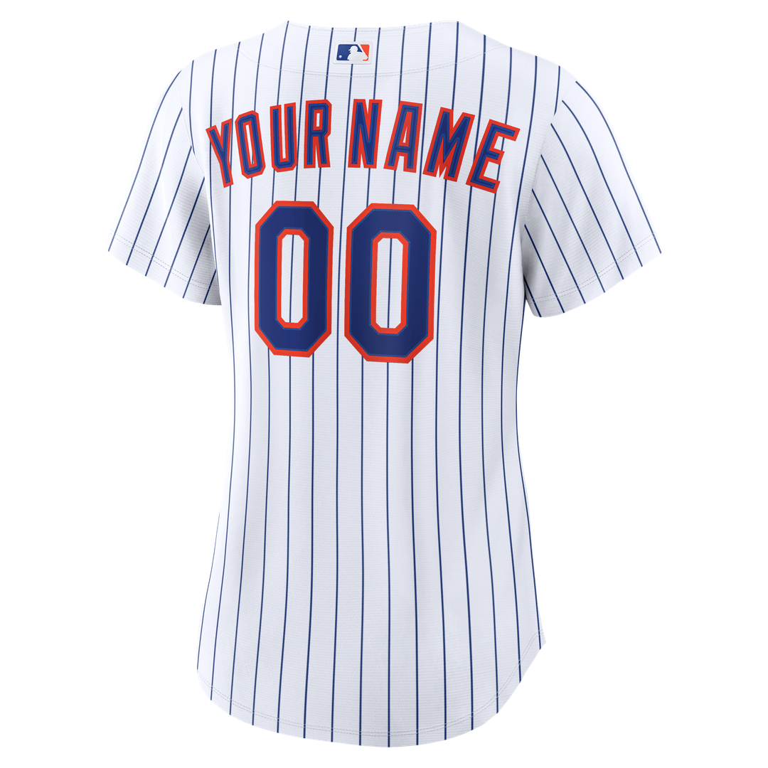 New York Mets Women's Home Replica Custom Jersey - White