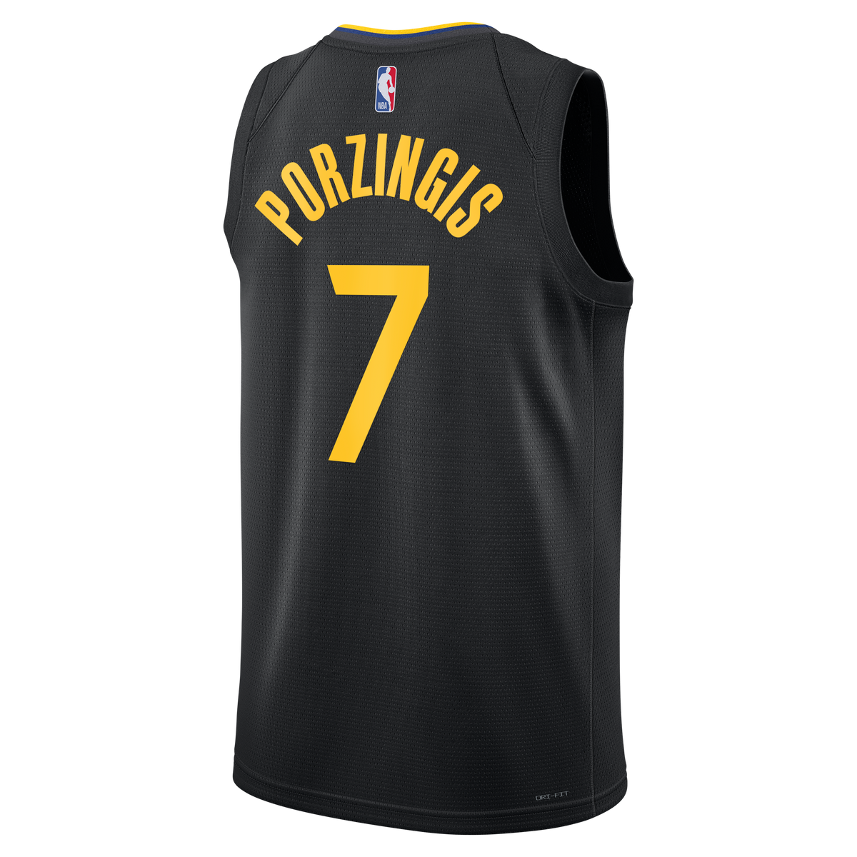 Golden State Warriors 2024/25 Jersey - Black - Kristaps Porziņģis - Unisex