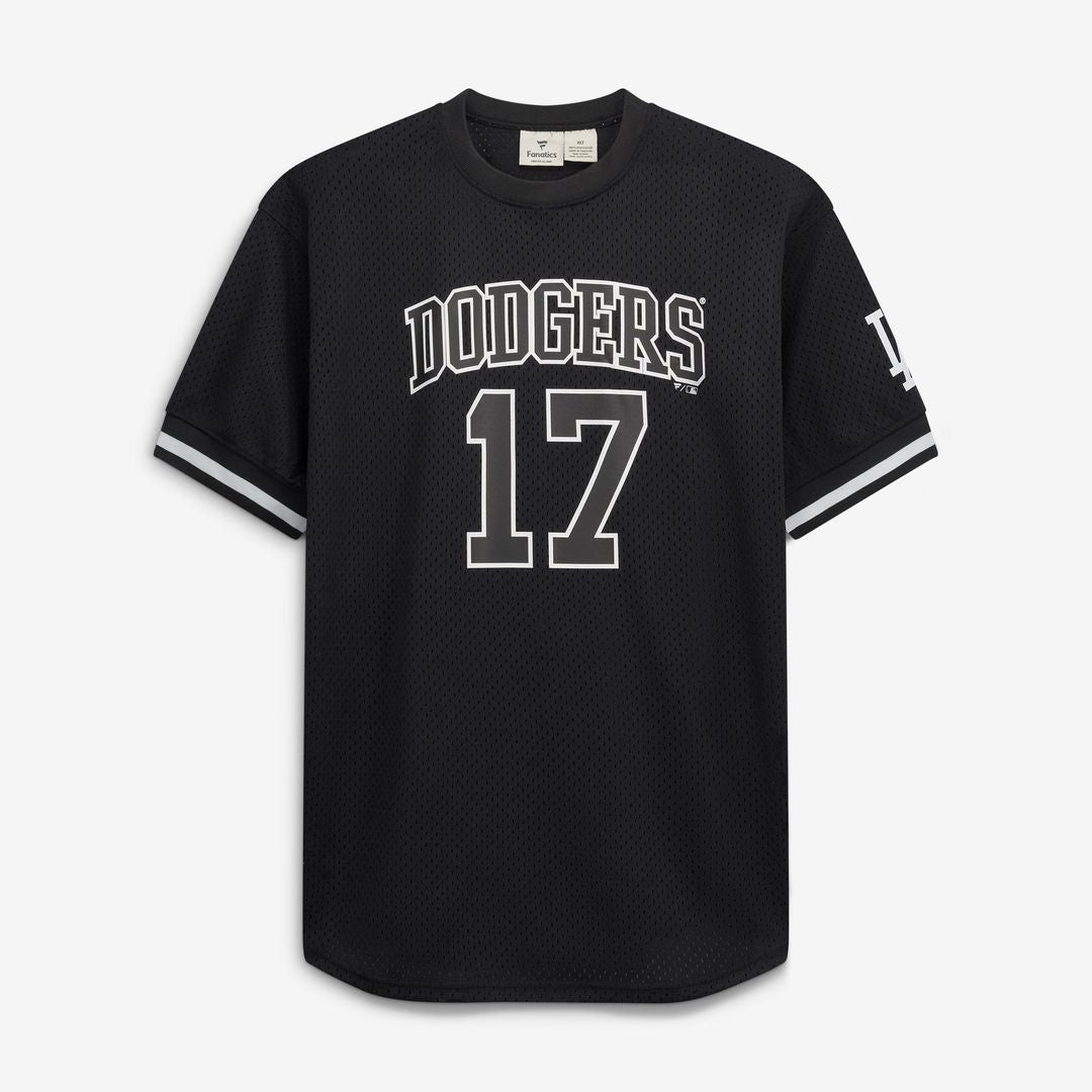Shohei Ohtani Los Angeles Dodgers Big & Tall Heavyweight Mesh Jersey - Black/White