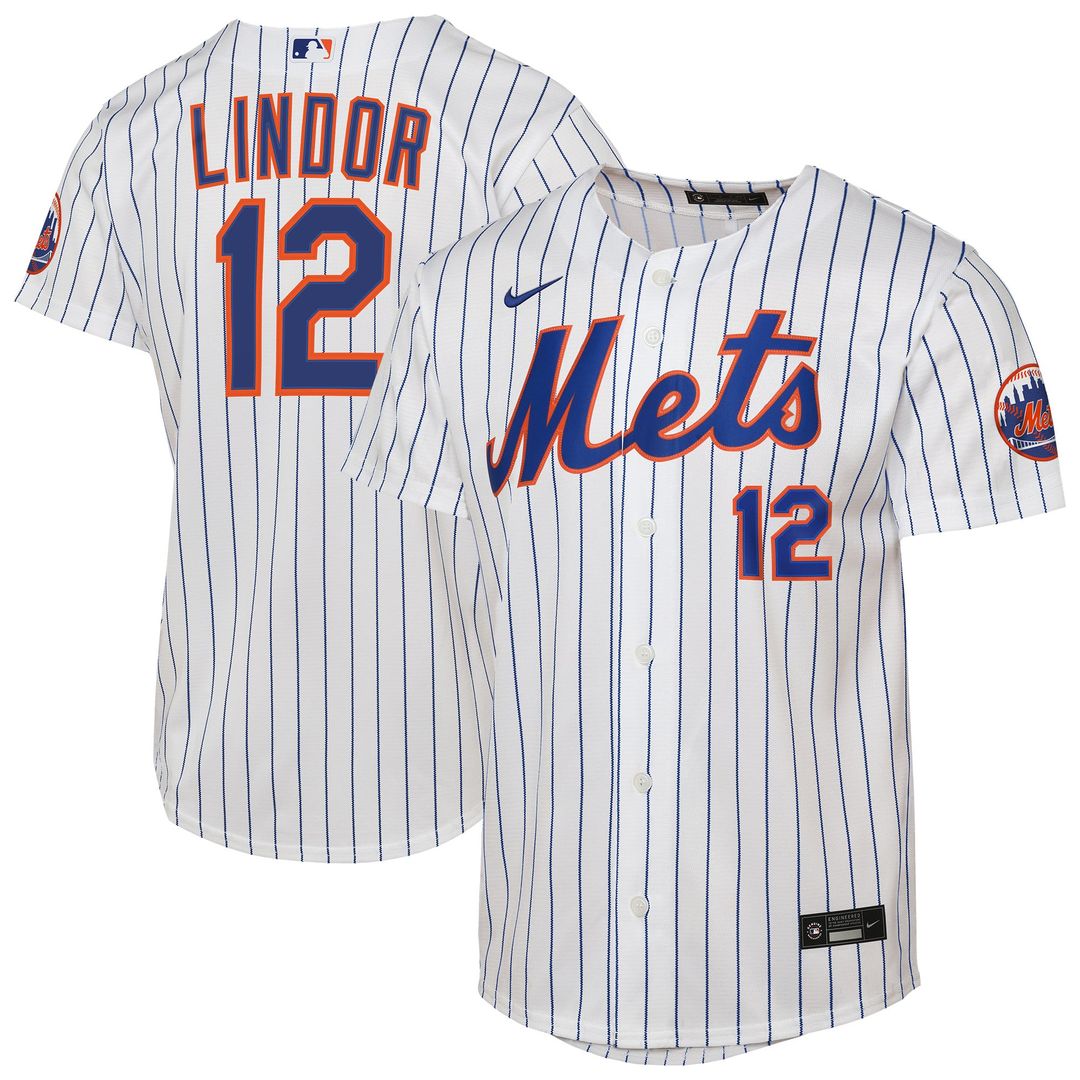 Francisco Lindor New York Mets Youth Road Jersey - Gray
