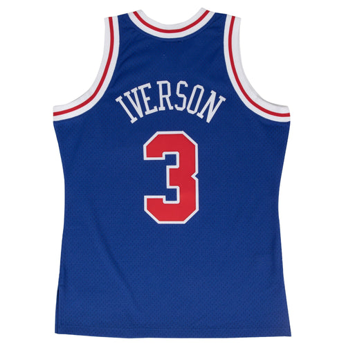 Allen Iverson Philadelphia 76ers 1997 Hardwood Classics Swingman Alternate Jersey - Blue - Mens