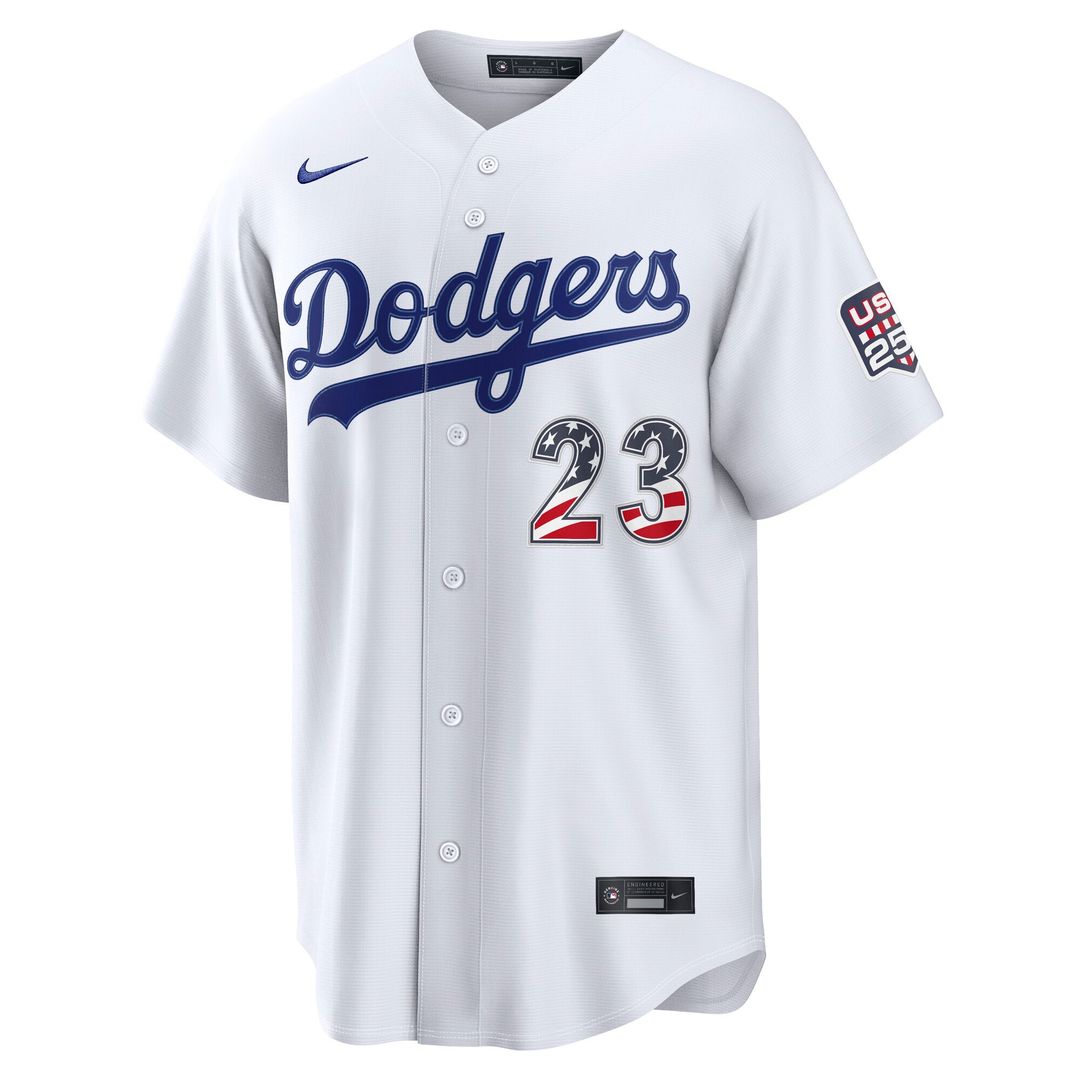 Fourth of July Los Angeles Dodgers Kyle Tucker White USA 250 Jersey