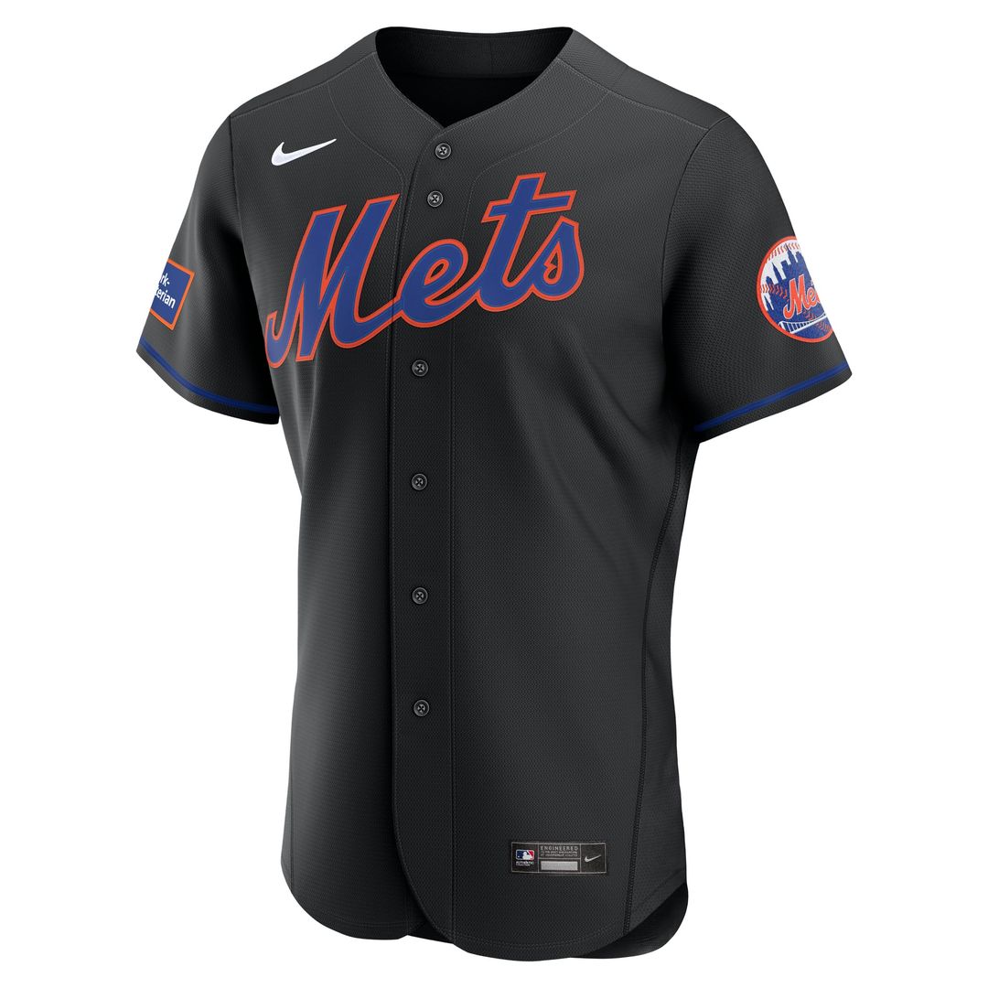 New York Mets Home Sponsor Patch Jersey - White