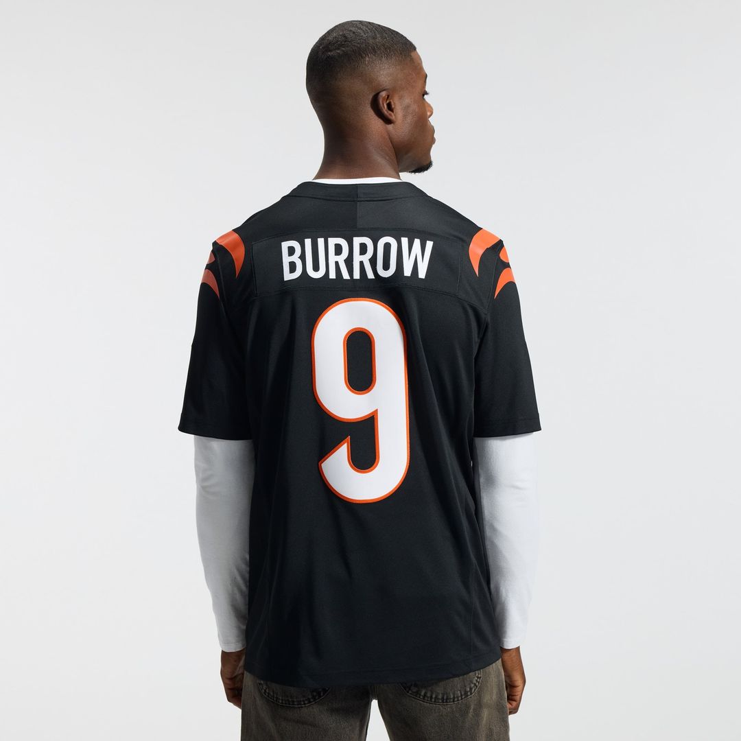 Joe Burrow Cincinnati Bengals Team Stitched Jersey - Black