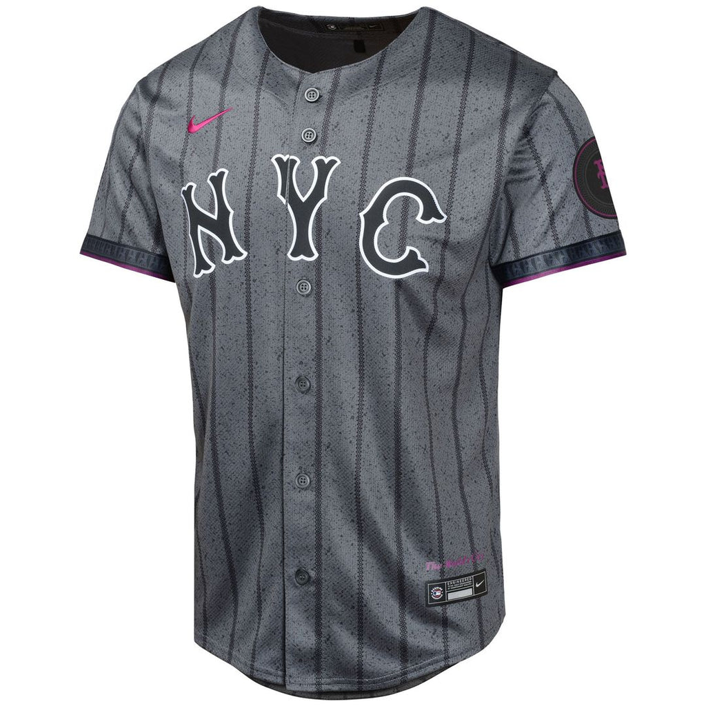 Francisco Alvarez New York Mets Youth 2024 Jersey - Graphite