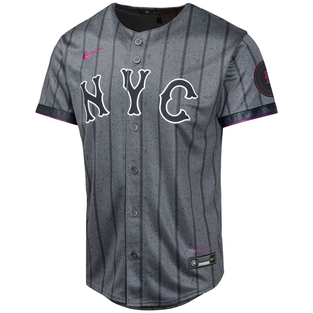 Francisco Alvarez New York Mets Youth 2024 Jersey - Graphite