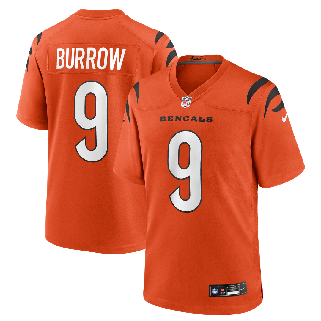 Joe Burrow Cincinnati Bengals Alternate Jersey - Orange