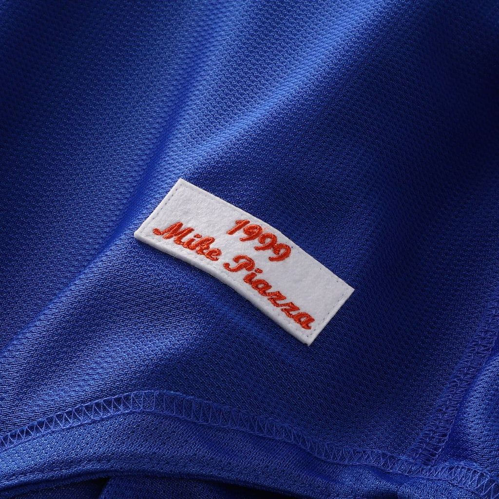 Mike Piazza New York Mets Mesh Batting Practice Button-Up Jersey - Royal
