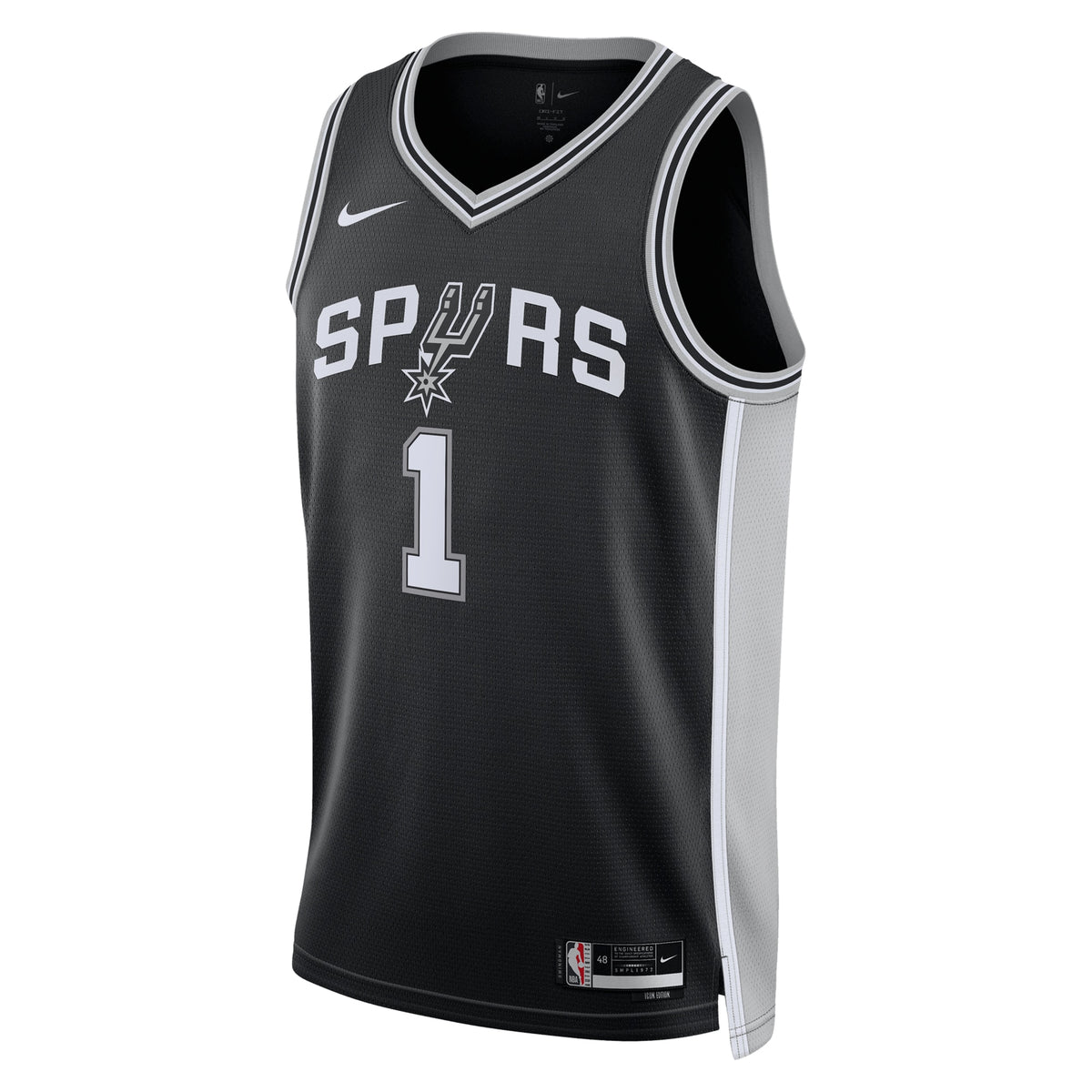 San Antonio Spurs Jersey - Black - Victor Wembanyama - Unisex