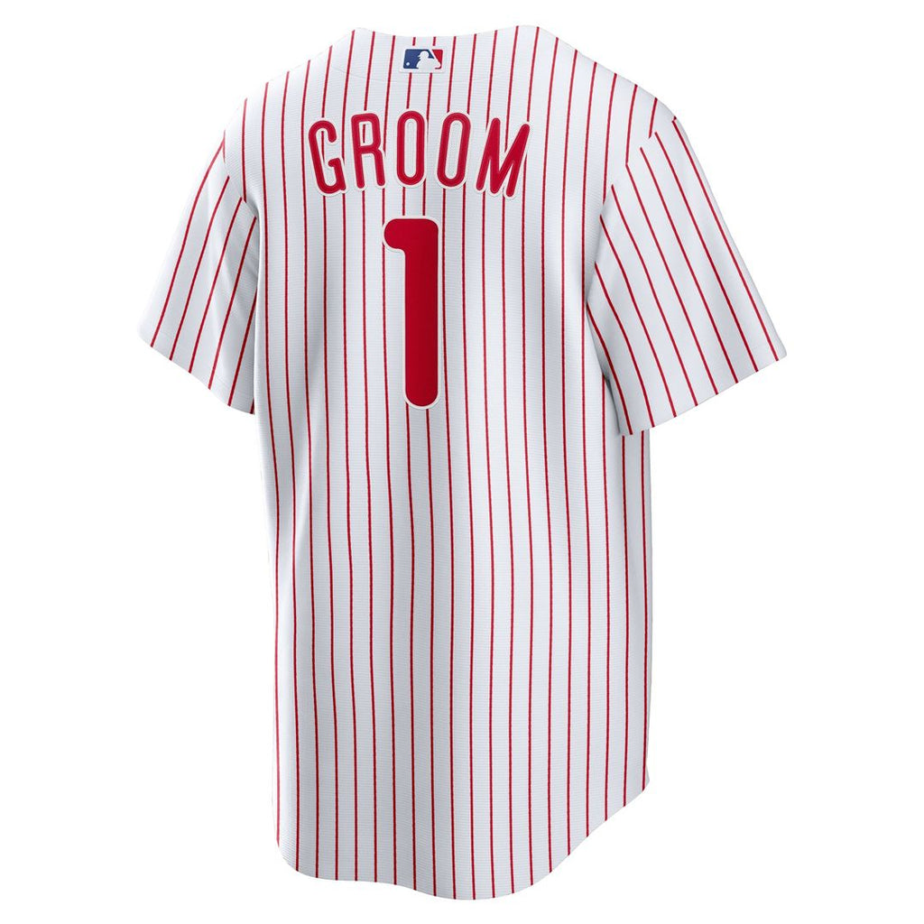 Philadelphia Phillies #1 Groom Home Jersey - White