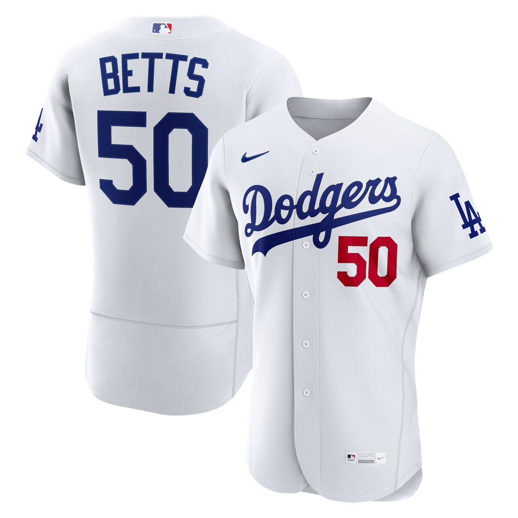 Mookie Betts Los Angeles Dodgers Home Jersey - White