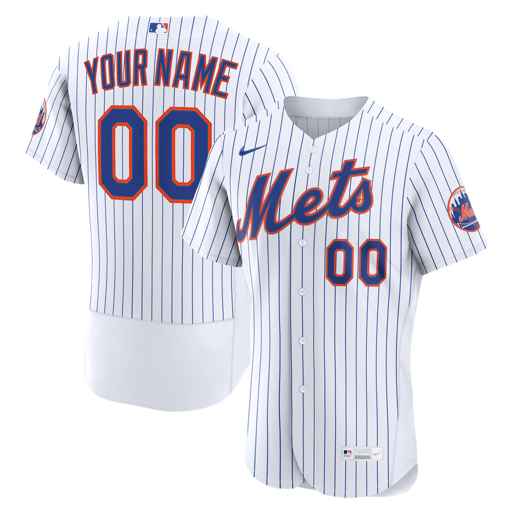 New York Mets Home Authentic Custom Jersey - White