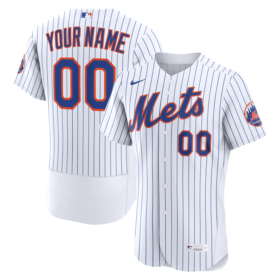 New York Mets Home Authentic Custom Jersey - White