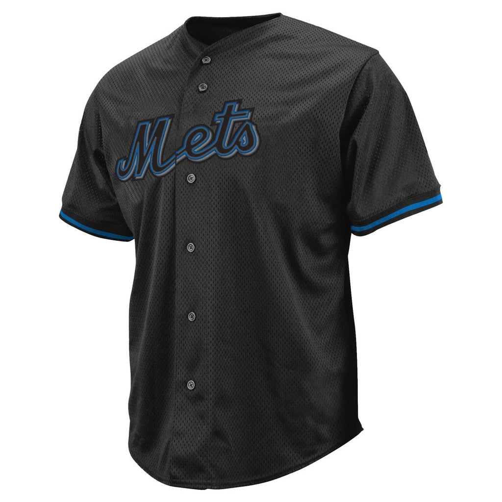 New York Mets Big & Tall Pop Fashion Jersey - Black