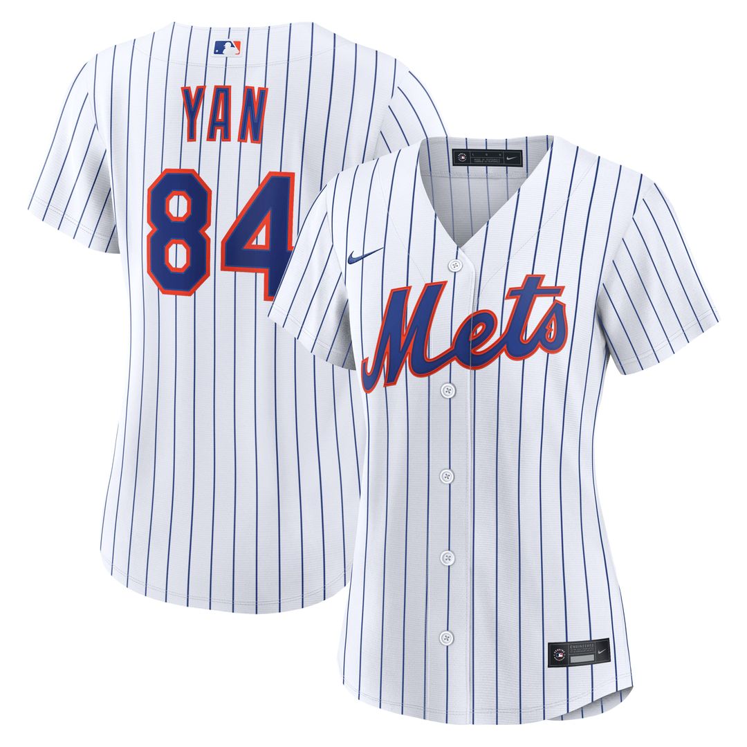 Jefry Yan New York Mets Women's Home Jersey - White