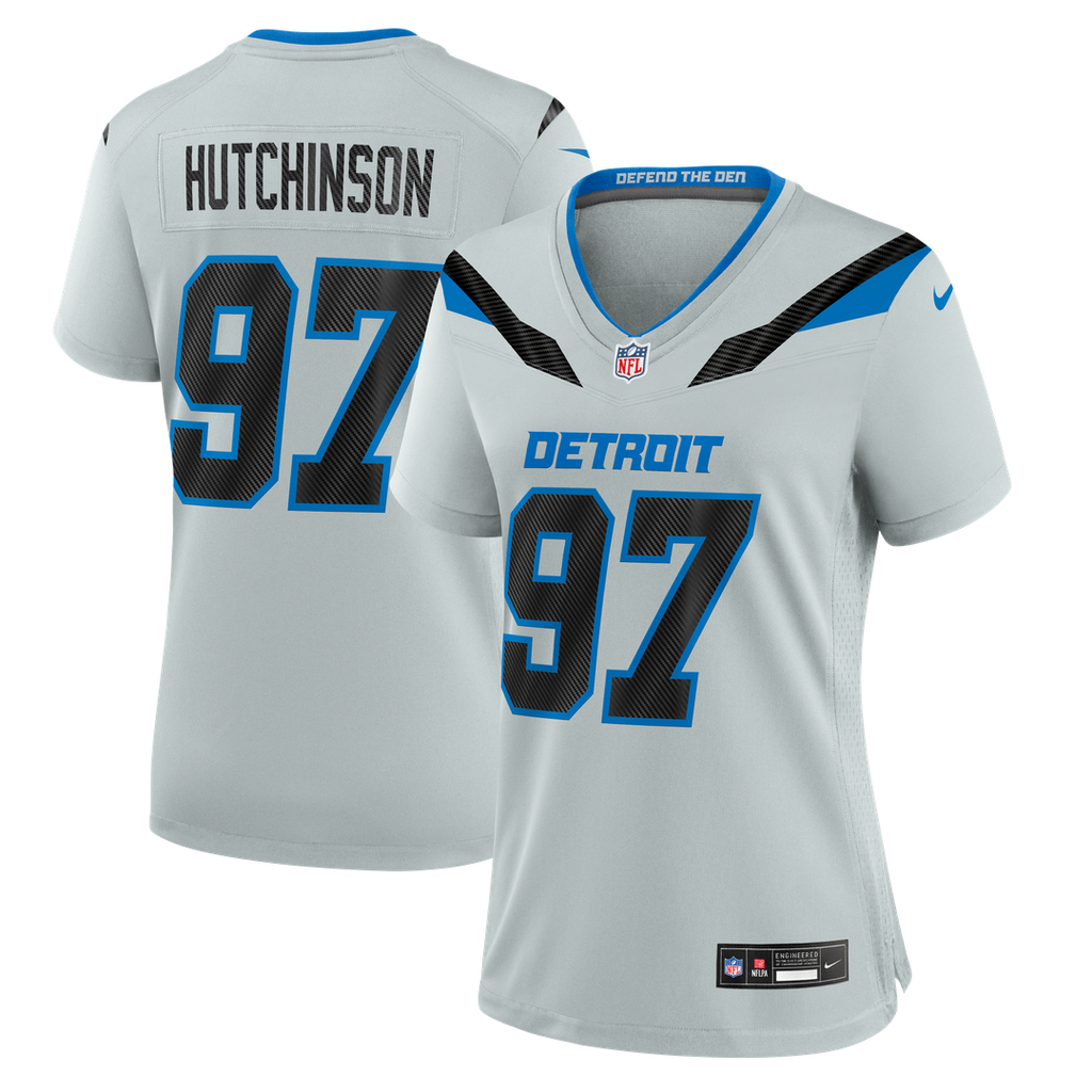 Aidan Hutchinson Detroit Lions Women's 2026 Rivalries Collection Jersey - Silver