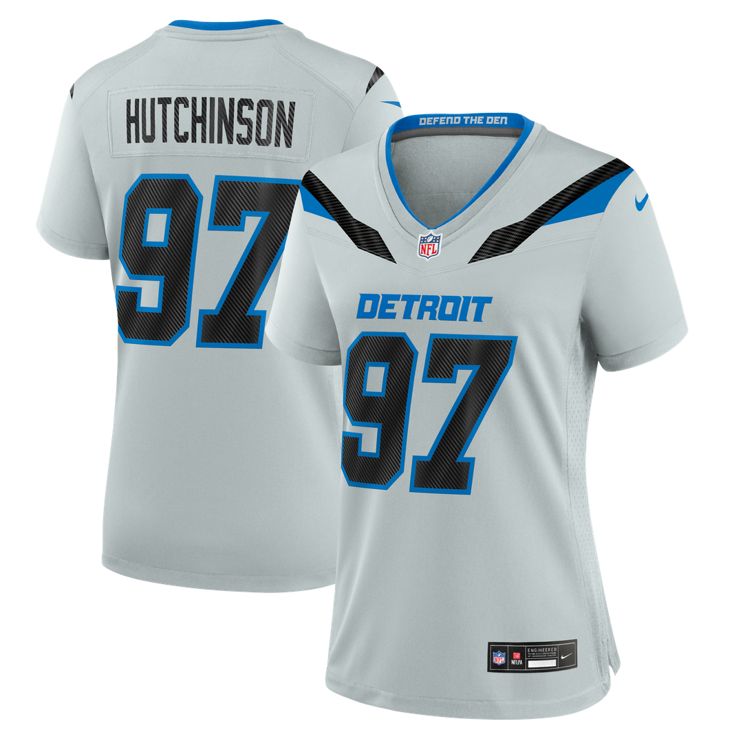 Aidan Hutchinson Detroit Lions Women's 2026 Rivalries Collection Jersey - Silver
