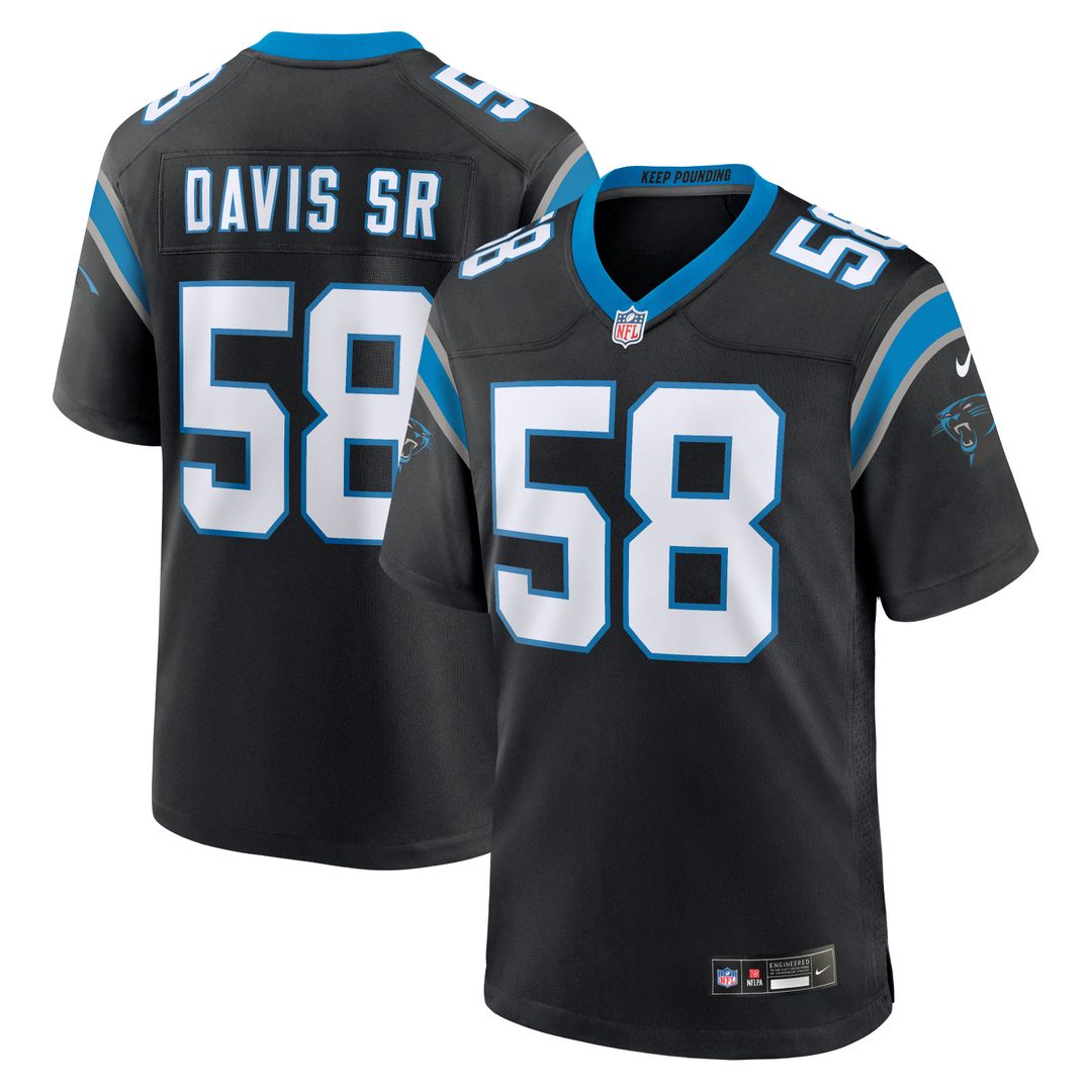 Thomas Davis Sr. Carolina Panthers Team Retired Jersey - Black
