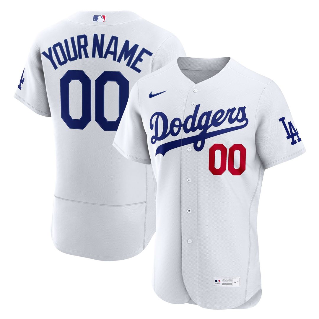 Los Angeles Dodgers Home Authentic Custom Jersey - White