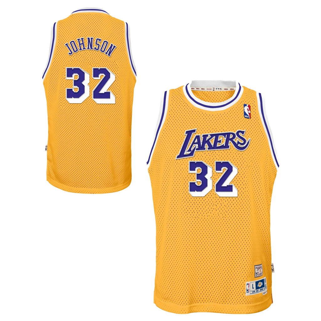 Los Angeles Lakers Magic Johnson 1984-85 Home Jersey - Light Gold - Youth
