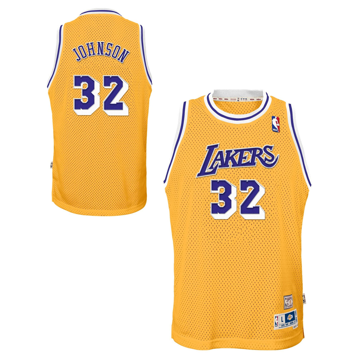 Los Angeles Lakers Magic Johnson 1984-85 Home Jersey - Light Gold - Youth