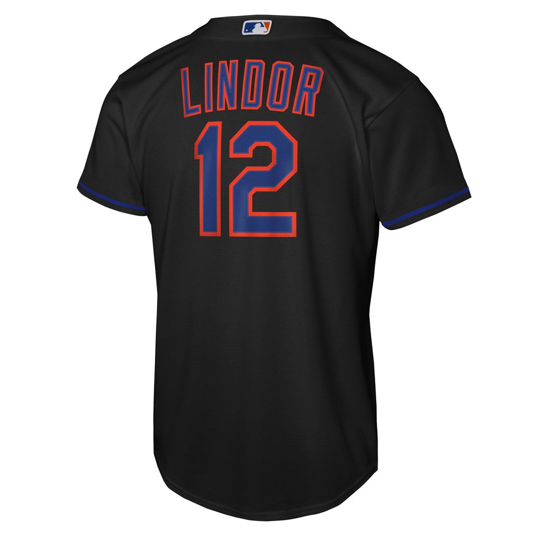 Francisco Lindor New York Mets Youth Alternate Jersey - Black
