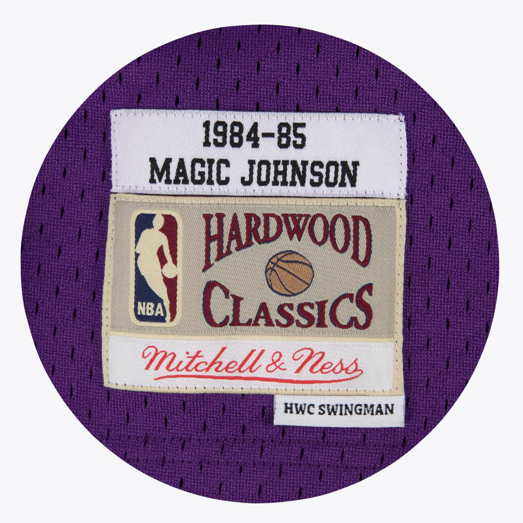 Los Angeles Lakers Magic Johnson 1984-85 Road Jersey - Purple - Mens