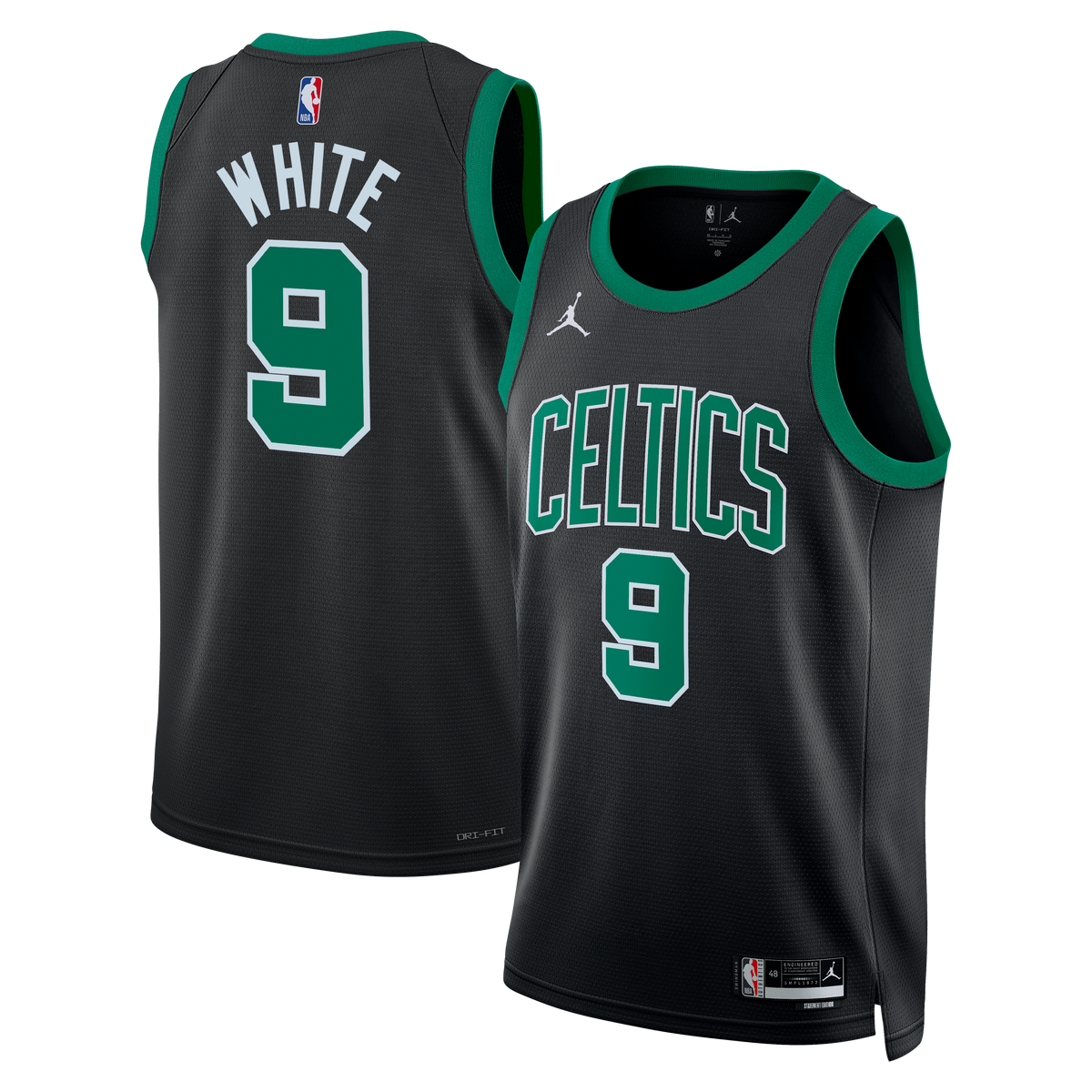 Boston Celtics Jersey - Black - Derrick White - Unisex