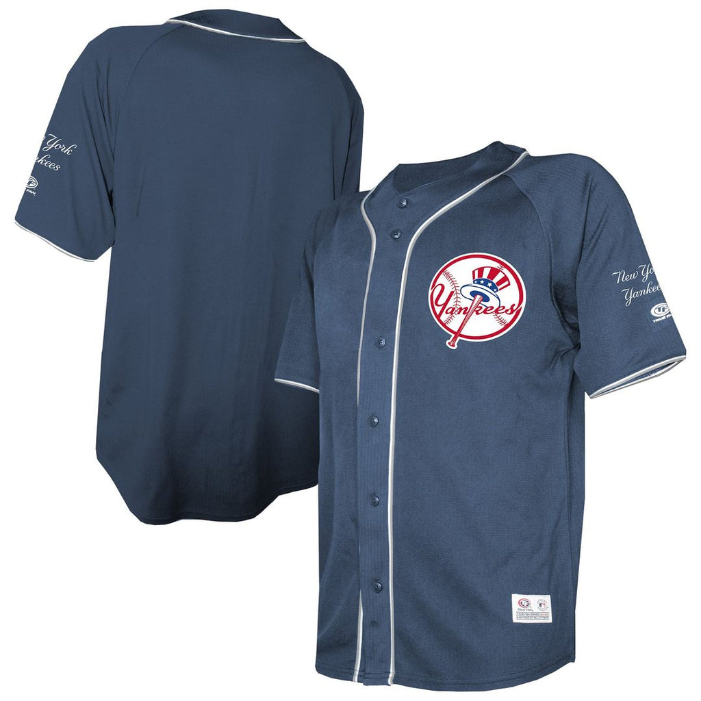 New York Yankees Team Color Full-Button Fashion Jersey - Navy