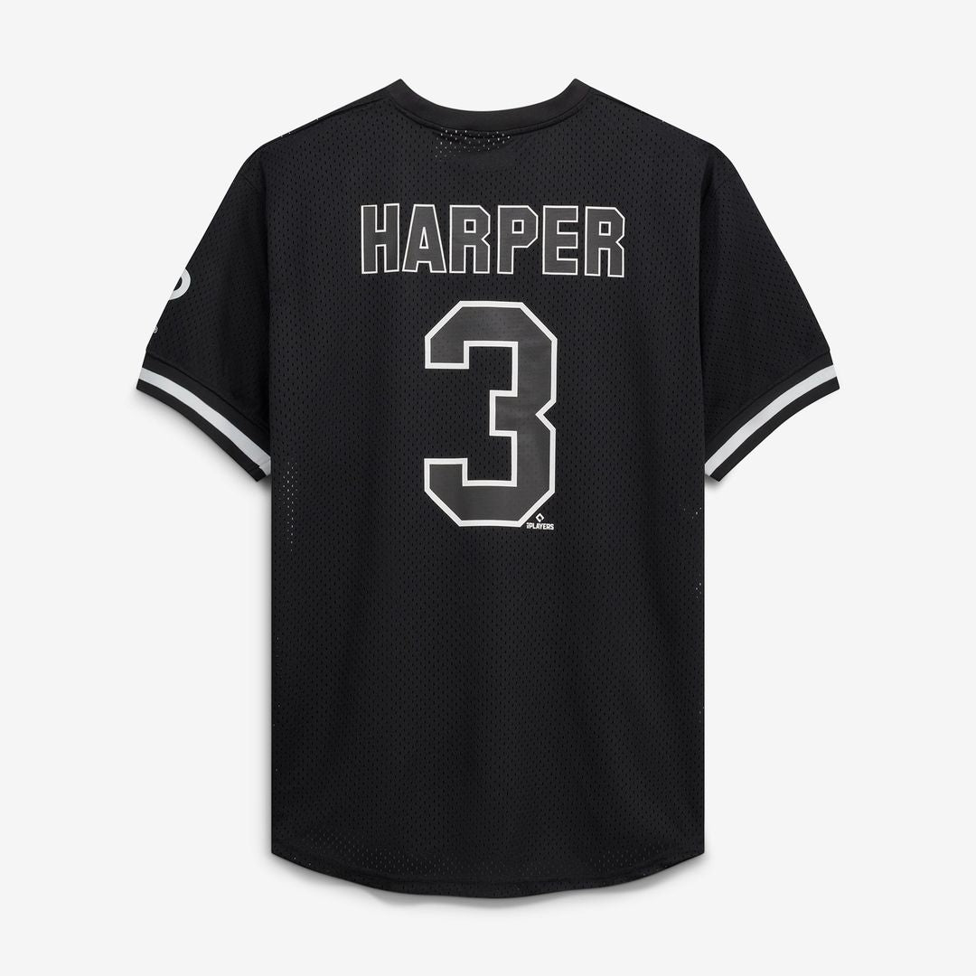 Bryce Harper Philadelphia Phillies Big & Tall Heavyweight Mesh Jersey - Black/White
